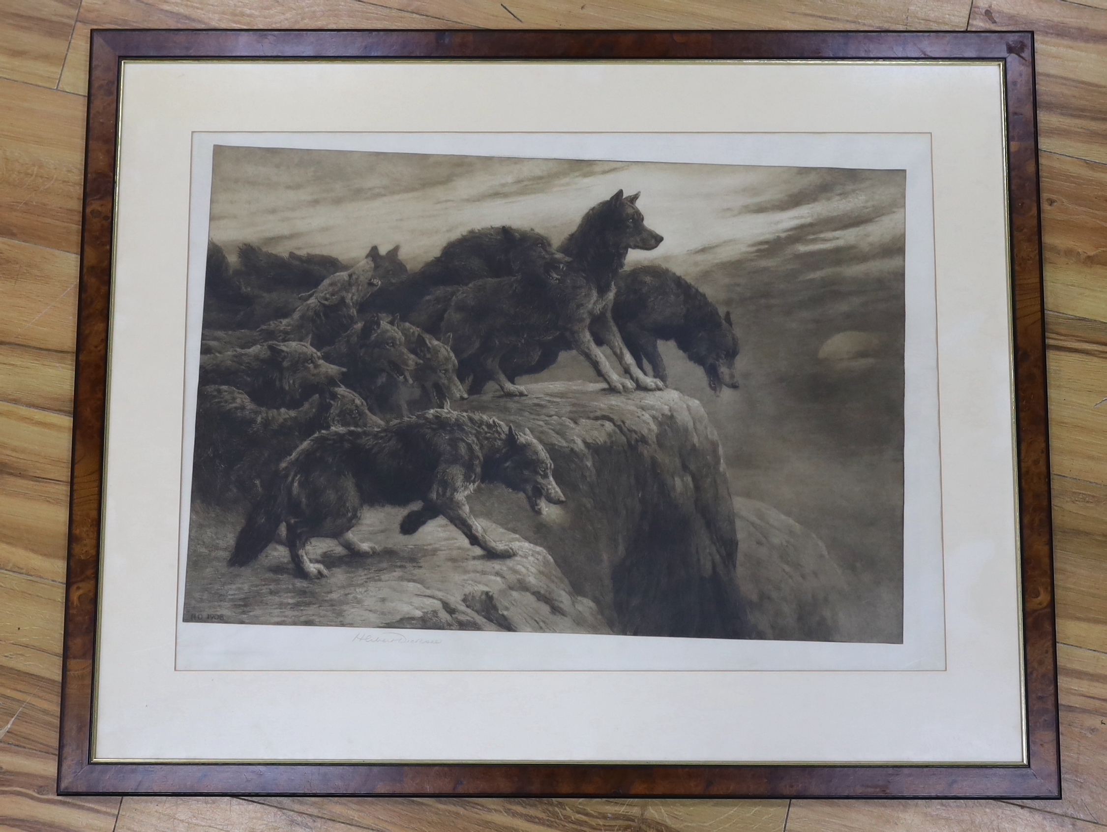 Herbert Dicksee (1862-1942), etching, 'Baffled', signed in pencil, publ. 1908, 52 x 73cm
